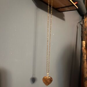 Tiger Eye Heart Pendant Necklace